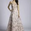 Lara Dresses - 33629 Lovely Floral Embellished A-line Gown