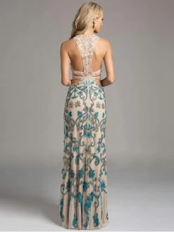 Formal Gowns Lara Dresses - 42637 Foxy Cutout Dress With Colorful Embellishments
