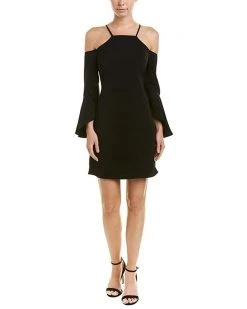 Laundry - 97M15107 Halter Neck Cold Shoulder Crepe Cocktail Dress