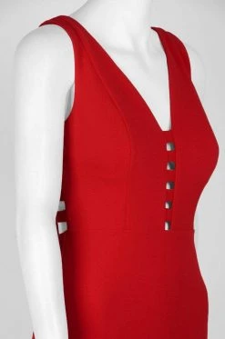 Formal Gowns Laundry - 98M25405 Sleeveless V Neck Cage Cutout Evening Dress 10 Formal Gowns Laundry - 98M25405 Sleeveless V Neck Cage Cutout Evening Dress