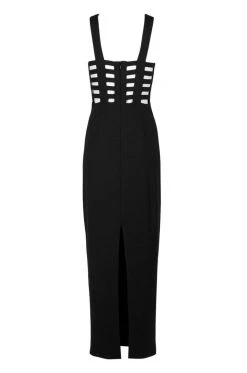 Formal Gowns Laundry - 98M25405 Sleeveless V Neck Cage Cutout Evening Dress 12 Formal Gowns Laundry - 98M25405 Sleeveless V Neck Cage Cutout Evening Dress