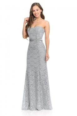 Lenovia - 5113 Strapless Sweetheart Sequined Lace Dress Formal Gowns 42 Lenovia - 5113 Strapless Sweetheart Sequined Lace Dress Formal Gowns