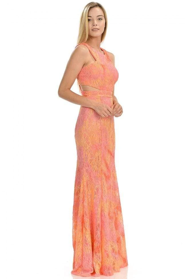 Formal Gowns Lenovia - 5151 Lace Halter Neck Fit And Flare Dress 9 Formal Gowns Lenovia - 5151 Lace Halter Neck Fit And Flare Dress