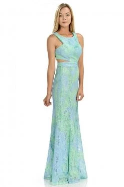 Formal Gowns Lenovia - 5151 Lace Halter Neck Fit And Flare Dress 11 Formal Gowns Lenovia - 5151 Lace Halter Neck Fit And Flare Dress