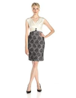 Cocktail Dresses London Times - L1369M Surplice Neck Cocktail Dress