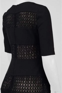 London Times - T2293M Short Sleeve Banded Sheath Dress Cocktail Dresses