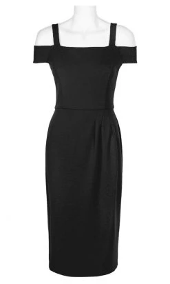 Plus Size Dresses London Times - T3354M Off Shoulder Knee Length Dress 11 Plus Size Dresses London Times - T3354M Off Shoulder Knee Length Dress