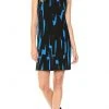 London Times - T3509M Sleeveless Print Cocktail Dress