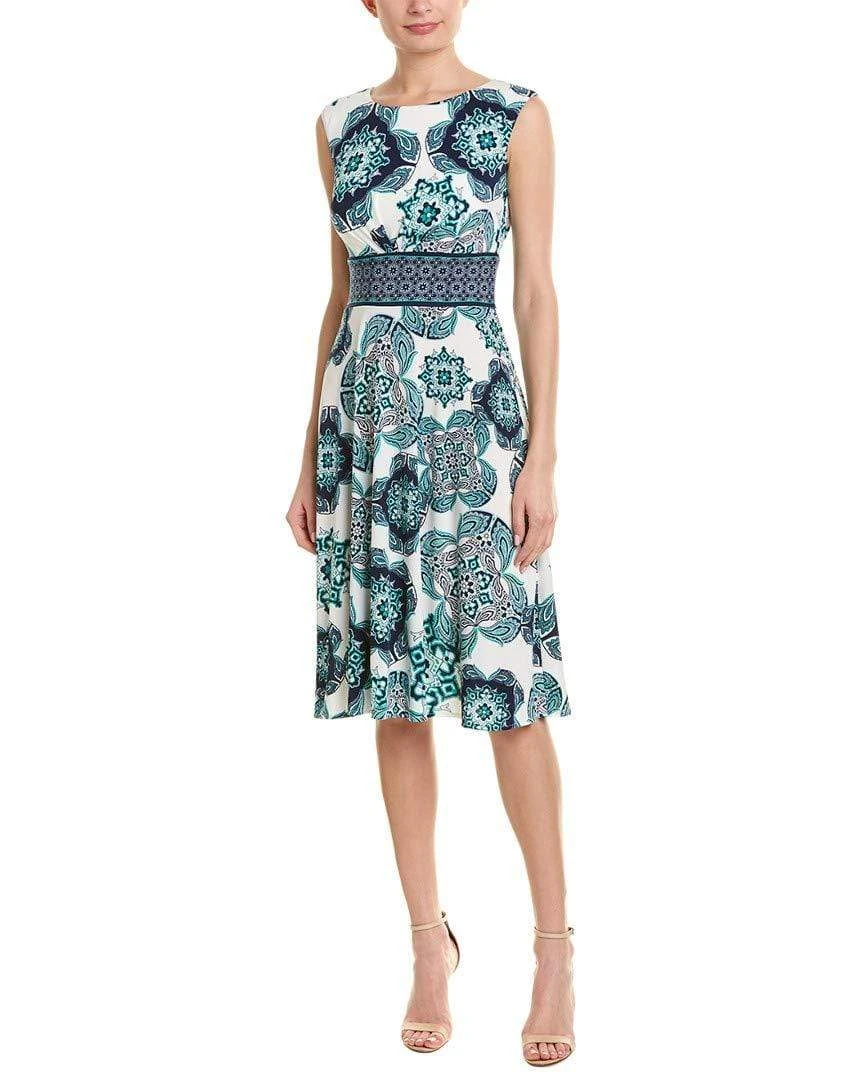 London Times - T4439M Printed Jewel A-Line Cocktail Dress 3 London Times - T4439M Printed Jewel A-Line Cocktail Dress