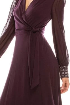 Mother Of The Bride London Times - T4547M V-Neck Long Sleeves A-Line Dress 25 Mother Of The Bride London Times - T4547M V-Neck Long Sleeves A-Line Dress