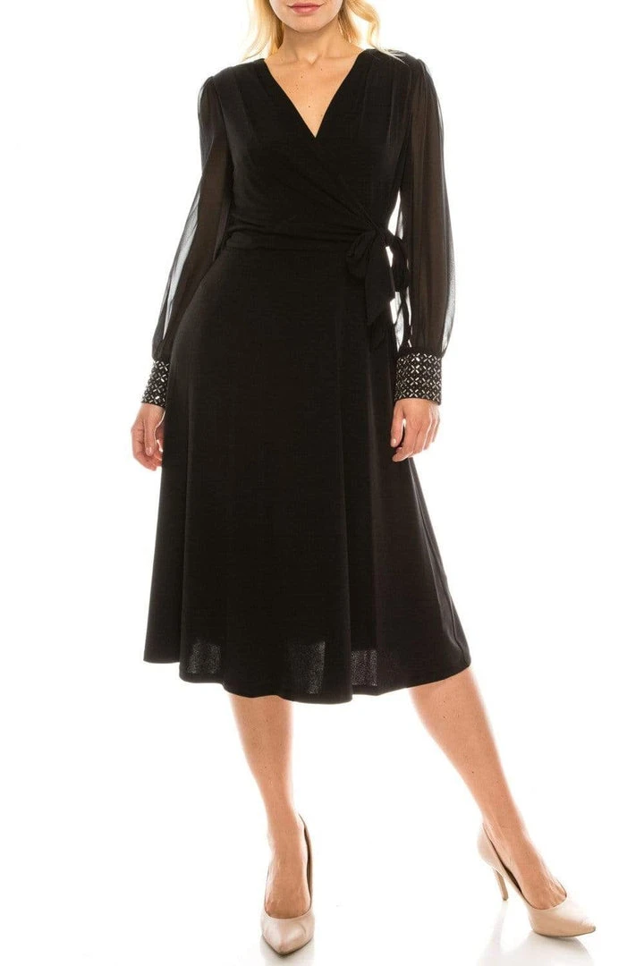 Mother Of The Bride London Times - T4547M V-Neck Long Sleeves A-Line Dress 13 Mother Of The Bride London Times - T4547M V-Neck Long Sleeves A-Line Dress