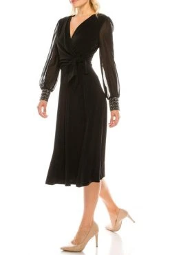 Mother Of The Bride London Times - T4547M V-Neck Long Sleeves A-Line Dress 27 Mother Of The Bride London Times - T4547M V-Neck Long Sleeves A-Line Dress