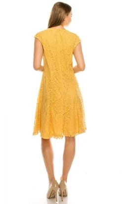 Cocktail Dresses London Times - T4555M V-Neck Crochet Lace A-Line Short Dress