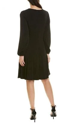 Cocktail Dresses London Times - T4633M Long Bishop Sleeve Fit And Flare Dress