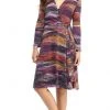 London Times - T4685M Long Sleeves Printed Wrap Dress 2 London Times - T4685M Long Sleeves Printed Wrap Dress
