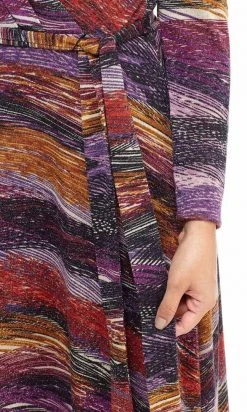 London Times - T4685M Long Sleeves Printed Wrap Dress 15 London Times - T4685M Long Sleeves Printed Wrap Dress