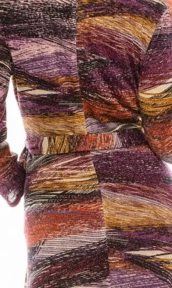 London Times - T4685M Long Sleeves Printed Wrap Dress 20 London Times - T4685M Long Sleeves Printed Wrap Dress