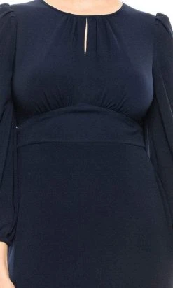 London Times - T4848M Bishop Sleeve Empire Short Dress Cocktail Dresses