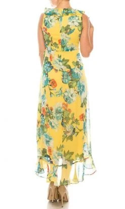 Cocktail Dresses London Times - T4899M Sleeveless Flowy Floral Dress 12 Cocktail Dresses London Times - T4899M Sleeveless Flowy Floral Dress