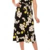 Cocktail Dresses London Times - T4911M Floral Wrapped Knee Length Dress