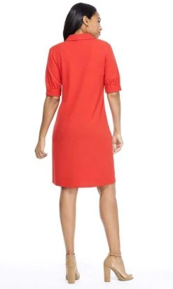 London Times - T4939M Collared Button Down Stretch Crepe Dress Cocktail Dresses 18 London Times - T4939M Collared Button Down Stretch Crepe Dress Cocktail Dresses