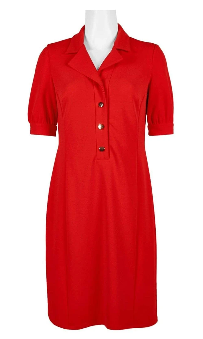 London Times - T4939M Collared Button Down Stretch Crepe Dress Cocktail Dresses 11 London Times - T4939M Collared Button Down Stretch Crepe Dress Cocktail Dresses