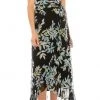 London Times - T5228M V Neck Floral Printed Maxi Dress