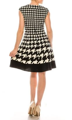 Plus Size Dresses London Times - T5305M Jewel A-Line Short Dress