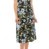 Cocktail Dresses London Times - T5341M Cap Sleeve Floral Faux Wrap Dress