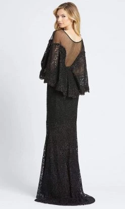 Formal Gowns Mac Duggal - 20072D Illusion Lace Overlay Cape Gown 12 Formal Gowns Mac Duggal - 20072D Illusion Lace Overlay Cape Gown