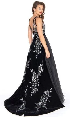 Mac Duggal - 2035R Illusion Metallic Embroidered Ballgown Formal Gowns