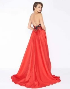 Mac Duggal - 2037R Floral Embroidered Sweetheart Dress With Overskirt Formal Gowns 5 Mac Duggal - 2037R Floral Embroidered Sweetheart Dress With Overskirt Formal Gowns