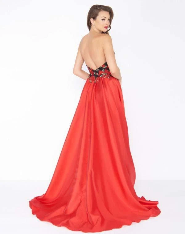 Mac Duggal - 2037R Floral Embroidered Sweetheart Dress With Overskirt Formal Gowns 4 Mac Duggal - 2037R Floral Embroidered Sweetheart Dress With Overskirt Formal Gowns