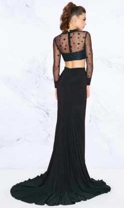 Mac Duggal - 2039L Two Piece Star Embroidered Jersey Dress