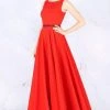 Formal Gowns Mac Duggal - 25608L Sleeveless Bateau Crepe A-Line Gown 1 Formal Gowns Mac Duggal - 25608L Sleeveless Bateau Crepe A-Line Gown