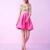 Mac Duggal - 40714N Two Piece Rose Embroidered Short Dress