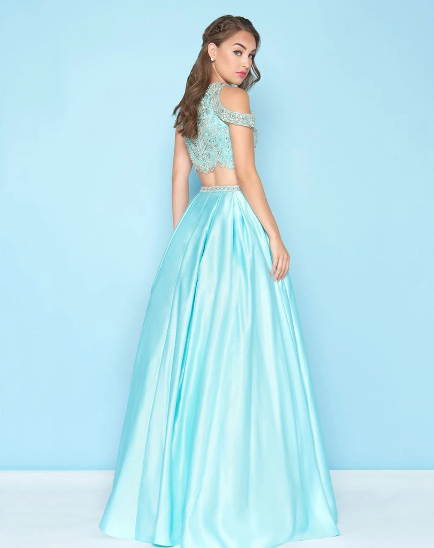 Mac Duggal - 40726H Two-Piece Crystal Garlanded Mikado Gown 4 Mac Duggal - 40726H Two-Piece Crystal Garlanded Mikado Gown