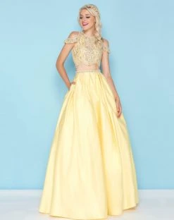 Mac Duggal - 40726H Two-Piece Crystal Garlanded Mikado Gown 7 Mac Duggal - 40726H Two-Piece Crystal Garlanded Mikado Gown