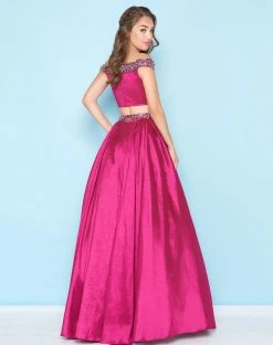 Formal Gowns Mac Duggal - 40745H Two-Piece Sequined Off-Shoulder Ballgown