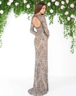 Mac Duggal - 4606D Long Sleeve Sweetheart Embellished Gown