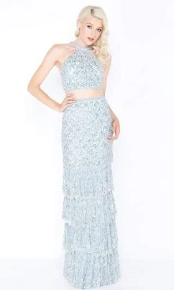 Formal Gowns Mac Duggal - 4617M Two-Piece High Halter Ruffle Tiered Gown 15 Formal Gowns Mac Duggal - 4617M Two-Piece High Halter Ruffle Tiered Gown