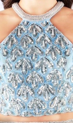 Formal Gowns Mac Duggal - 4617M Two-Piece High Halter Ruffle Tiered Gown 14 Formal Gowns Mac Duggal - 4617M Two-Piece High Halter Ruffle Tiered Gown