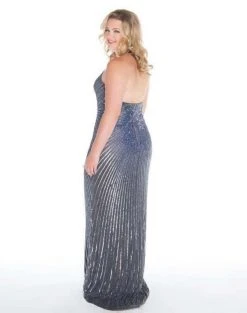 Mac Duggal - 4674F Sequined Halter Neck Sheath Dress Formal Gowns 6 Mac Duggal - 4674F Sequined Halter Neck Sheath Dress Formal Gowns