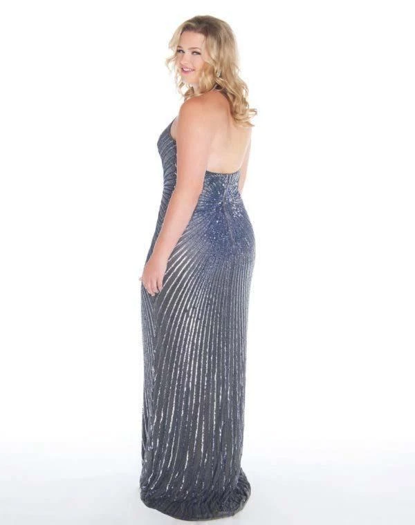 Mac Duggal - 4674F Sequined Halter Neck Sheath Dress Formal Gowns 4 Mac Duggal - 4674F Sequined Halter Neck Sheath Dress Formal Gowns