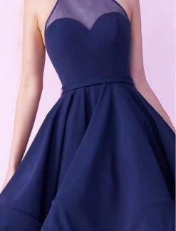 Mac Duggal - 48551N Beaded Halter Illusion Cocktail Dress Cocktail Dresses 11 Mac Duggal - 48551N Beaded Halter Illusion Cocktail Dress Cocktail Dresses