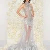 Formal Gowns Mac Duggal - 50426D Bejeweled High Neck Sheer Evening Gown 1 Formal Gowns Mac Duggal - 50426D Bejeweled High Neck Sheer Evening Gown