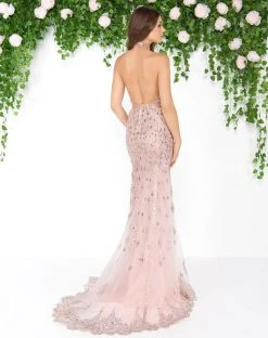 Mac Duggal - 50455D Sparkling Bejeweled V-Neck Evening Gown Formal Gowns