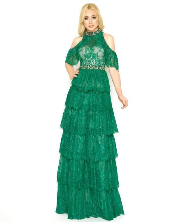Mac Duggal - 50505D Beaded Collar Lace Layered Evening Gown 3 Mac Duggal - 50505D Beaded Collar Lace Layered Evening Gown