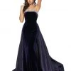 Formal Gowns Mac Duggal - 62572 Velvet Strapless Overskirt Evening Gown 2 Formal Gowns Mac Duggal - 62572 Velvet Strapless Overskirt Evening Gown