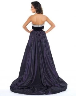 Formal Gowns Mac Duggal - 62572 Velvet Strapless Overskirt Evening Gown 6 Formal Gowns Mac Duggal - 62572 Velvet Strapless Overskirt Evening Gown